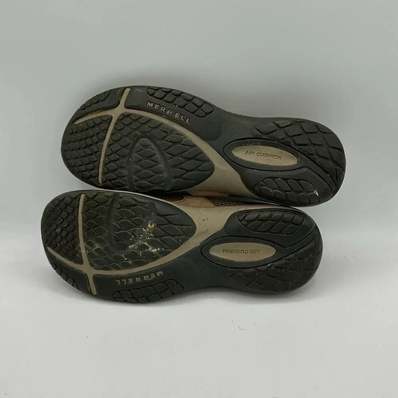 MERRELL "Encore Strap" Deep Tan Suede Mesh Mary Janes Air Cushion Size 8 - Picture 5 of 6